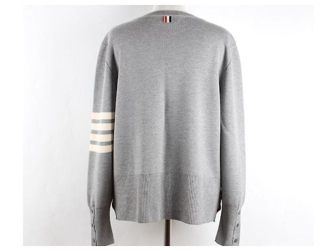 Thom Browne Diagonal Armband Milano Stitch Knit Gray - Ansicht 5