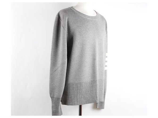 Thom Browne Diagonal Armband Milano Stitch Knit Gray - Ansicht 7