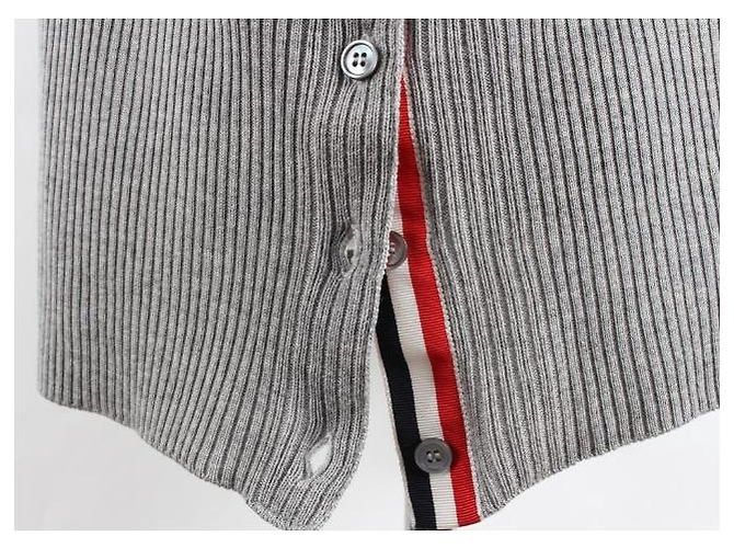 Thom Browne Diagonal Armband Milano Stitch Knit Gray - Ansicht 8