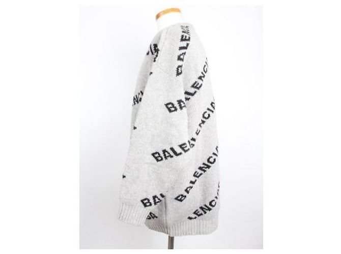 Balenciaga Multi Logo Strickpullover Grau - Ansicht 2