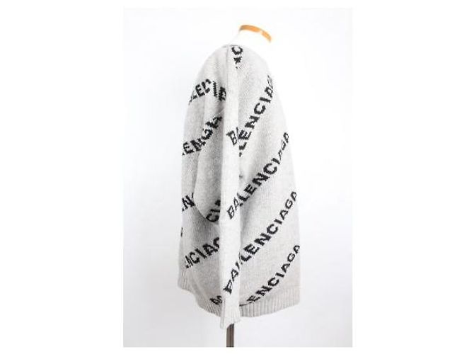 Balenciaga Multi Logo Strickpullover Grau - Ansicht 3
