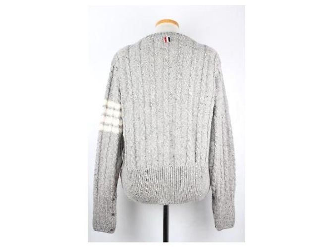 Thom Browne Zopfstrickpullover Grau - Ansicht 5