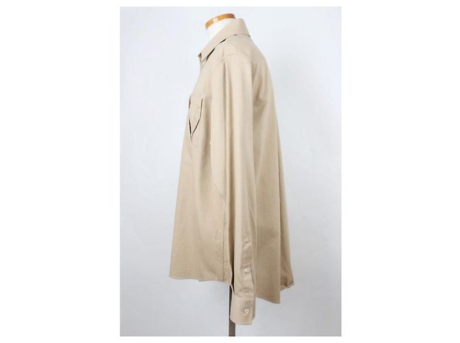 Bottega Veneta Camicia in cotone con taschino applicato Sand - vista 3