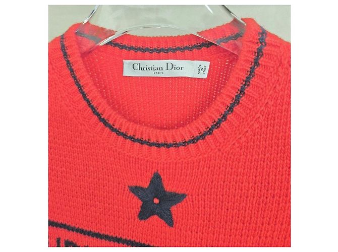 Dior Kurzarm-Strick aus Kaschmirwolle in Rot - Ansicht 4