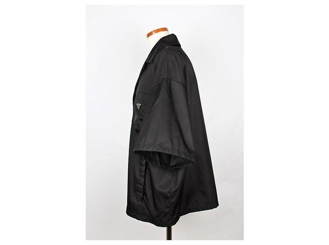 Prada Kurzarmhemd aus Nylon mit Triangle-Logo - Ansicht 3