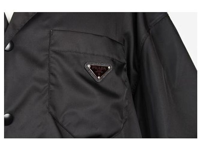 Prada Kurzarmhemd aus Nylon mit Triangle-Logo - Ansicht 6