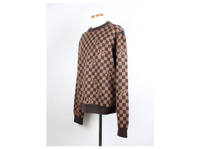 Louis Vuitton Gerippter Damier Strickpullover XL - Ansicht 2