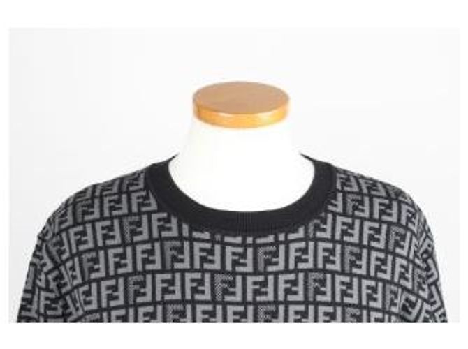 Fendi FF Jacquard Strickoberteil mit kurzen Ärmeln - Ansicht 5