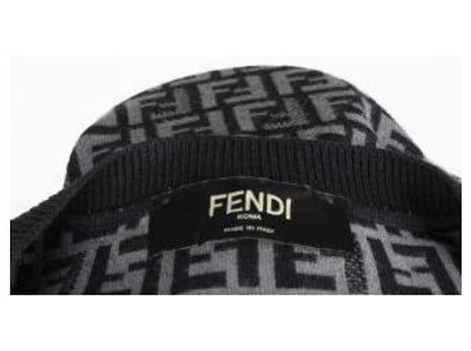 Fendi FF Jacquard Strickoberteil mit kurzen Ärmeln - Ansicht 6