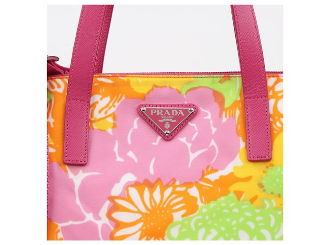 Prada Flower Yellow Tote Schultertasche - Ansicht 2