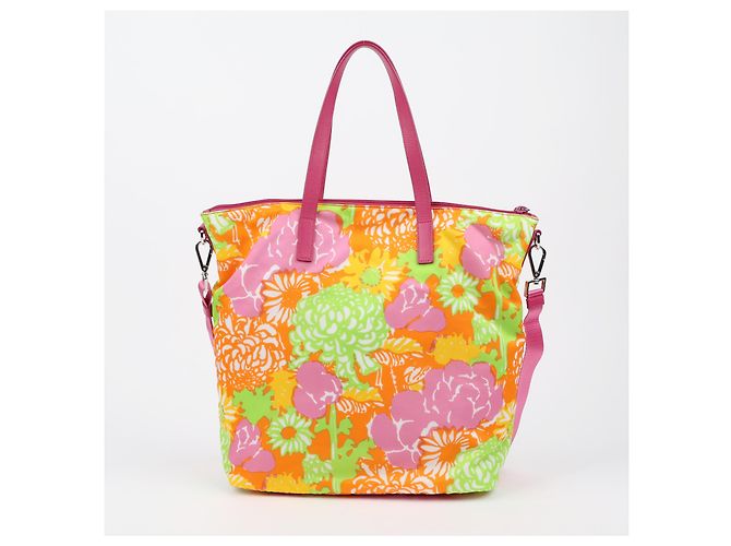 Prada Flower Yellow Tote Schultertasche - Ansicht 3