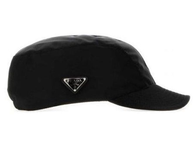 Prada Camp Cap aus Re-Nylon Schwarz - Ansicht 5