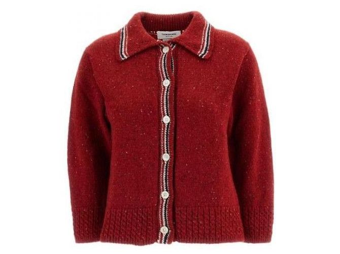 Thom Browne RWB Stripe Hector Pointelle Cardigan - Ansicht 4