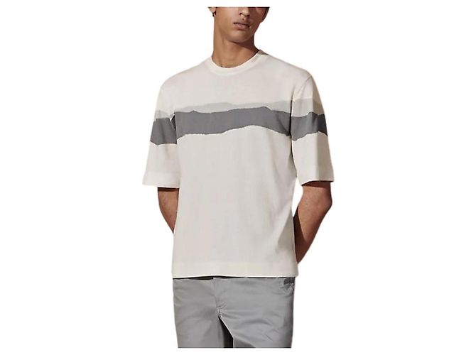 Hermès Colorful Waves Strickpullover mit kurzen Ärmeln für Herren - Ansicht 2