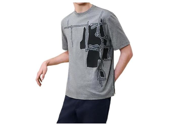 Hermès T-shirt a maniche corte con girocollo stampata - vista 2