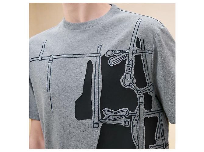 Hermès T-shirt a maniche corte con girocollo stampata - vista 3