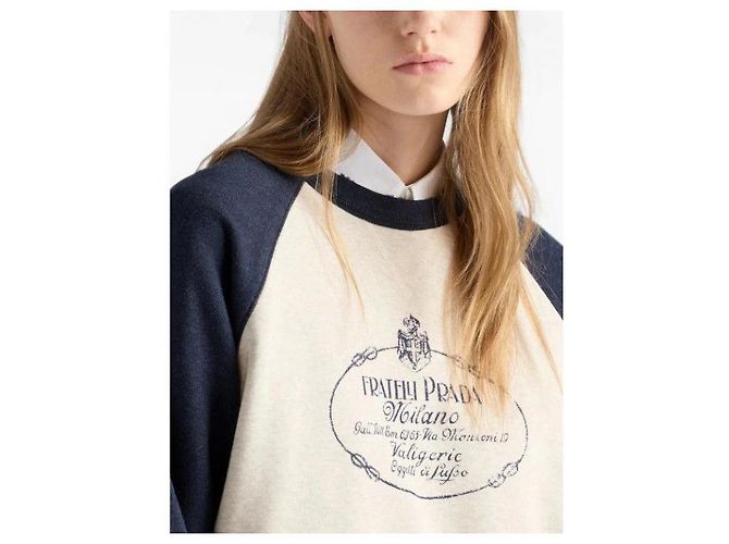 Prada Sweatshirt de gola redonda em algodão - vista 6