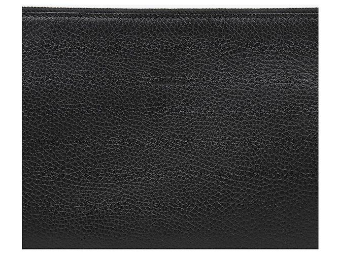 Gucci Clutch in pelle nera Bamboo - vista 3