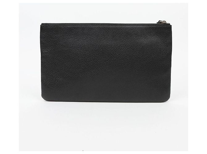 Gucci Clutch in pelle nera Bamboo - vista 4