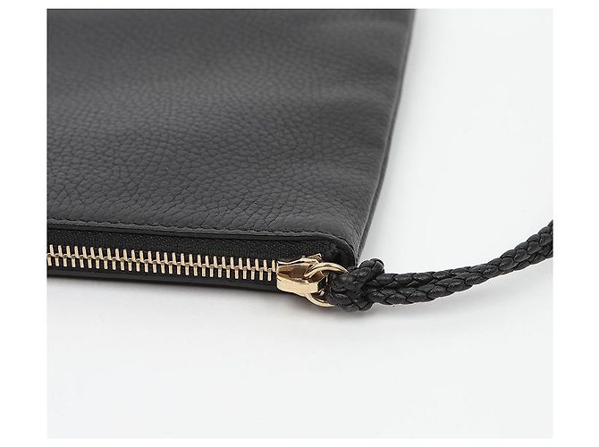 Gucci Clutch in pelle nera Bamboo - vista 7