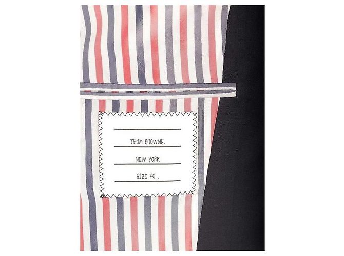 Thom Browne Striped Plain Woven Wool Jacket - view 4