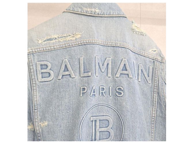 Balmain Vintage Distressed Denim Jacke - Ansicht 4