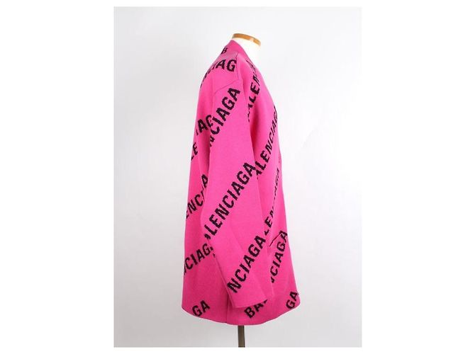 Balenciaga Logo Oversized Cardigan aus Wolle - Ansicht 5