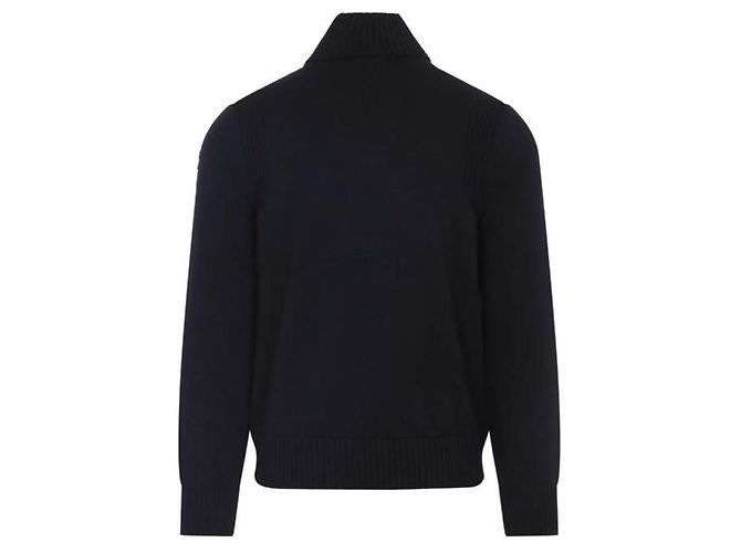 Moncler Gesteppter Woll-Cardigan mit Reißverschluss Navy - Ansicht 2