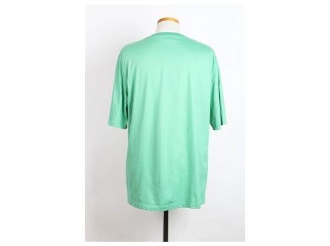 Hermès Kurzarm T-Shirt mit Pferdeleder-Patch Mintgrün - Ansicht 2