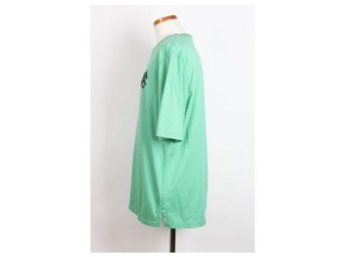 Hermès Kurzarm T-Shirt mit Pferdeleder-Patch Mintgrün - Ansicht 3