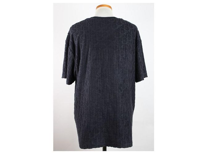 Dior Oblique Terry T-Shirt mit kurzen Ärmeln Navy - Ansicht 2