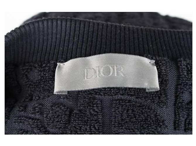 Dior Oblique Terry T-Shirt mit kurzen Ärmeln Navy - Ansicht 6