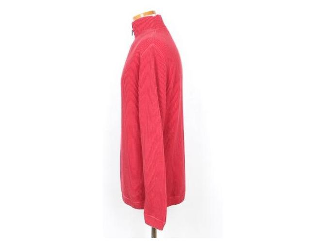 Brunello Cucinelli Half-Zip Knit Sweater Red - view 3