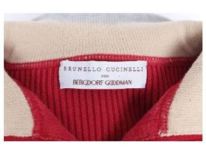 Brunello Cucinelli Half-Zip Knit Sweater Red - view 7