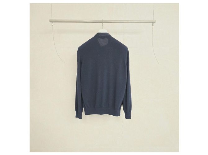 Hermès Giacca in camoscio e cashmere Navy XXL - vista 3