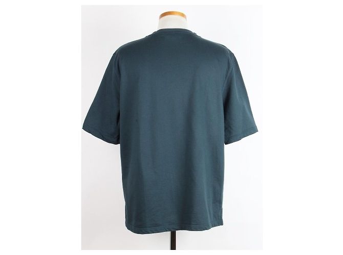 Hermès T-Shirt Türkis mit Pferdeleder-Patch - Ansicht 4