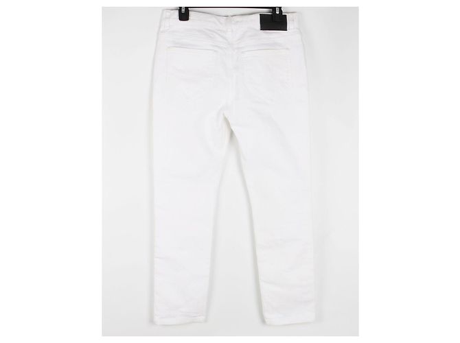 Louis Vuitton Slim Stretch Denim Hose Weiß - Ansicht 2