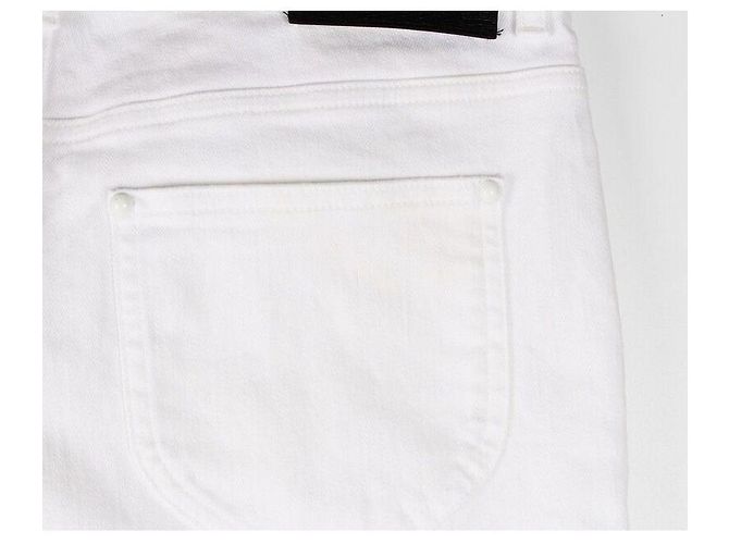 Louis Vuitton Slim Stretch Denim Hose Weiß - Ansicht 5