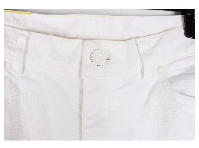 Louis Vuitton Slim Stretch Denim Hose Weiß - Ansicht 9