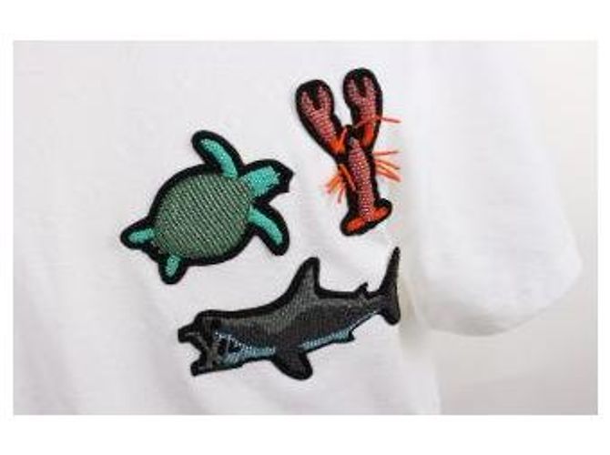Louis Vuitton Kurzarm-T-Shirt mit Perlen-Tieren und Monogramm - Ansicht 7