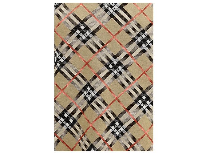 Burberry Klassischer karierter Wollpullover mit Rundhalsausschnitt (Beige) - Ansicht 9