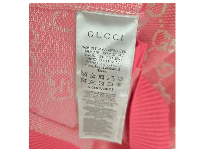 Gucci Wollcardigan in Rosa mit GG-Jacquard-Muster - Ansicht 8