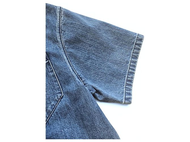 Prada Sovracamicia in denim Triangle Blue Giacca da uomo - vista 7