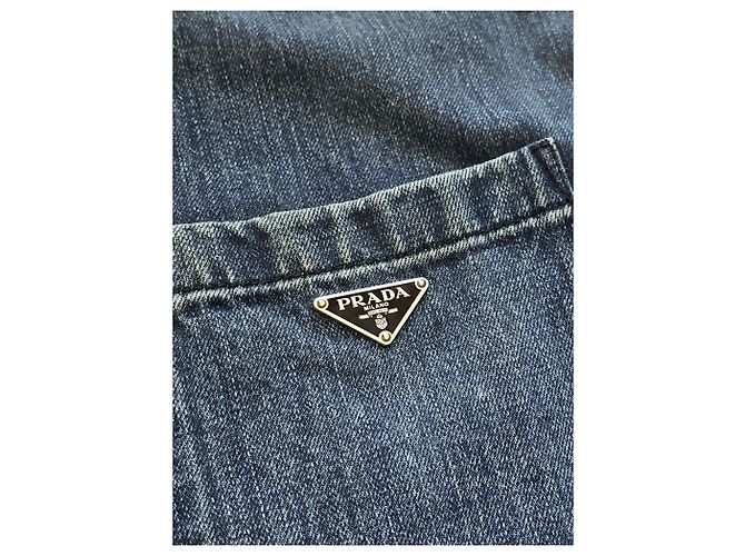 Prada Sovracamicia in denim Triangle Blue Giacca da uomo - vista 9