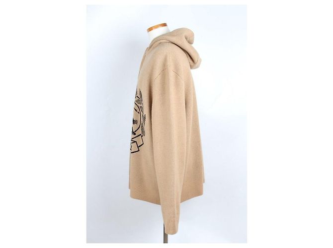 Burberry Strickjacke mit Kapuze Laurel Logo Camel - Ansicht 3