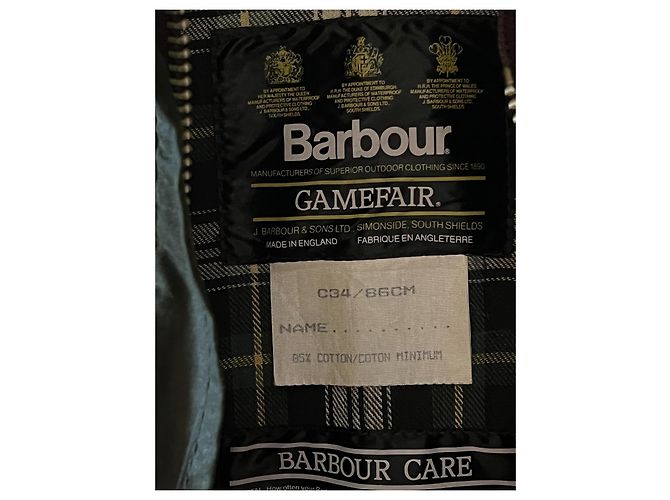 Barbour Chaqueta Gamefair de algodón verde - vista 2