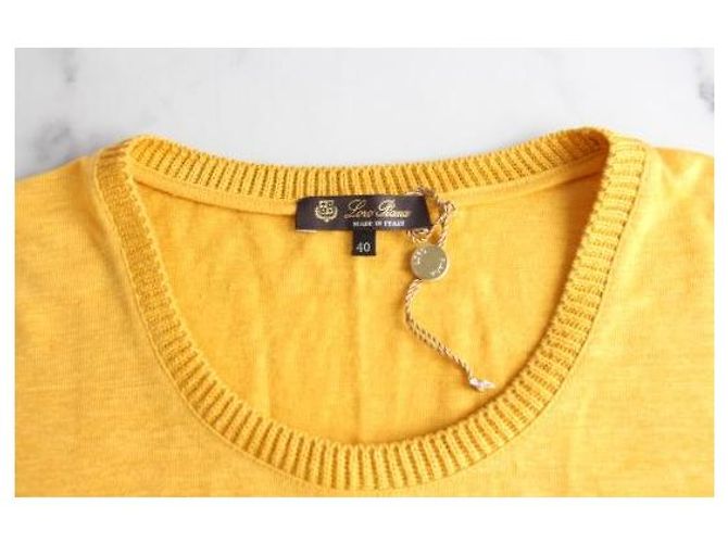 Loro Piana Angeri Kurzarm-Strick in Sunny Yellow - Ansicht 6