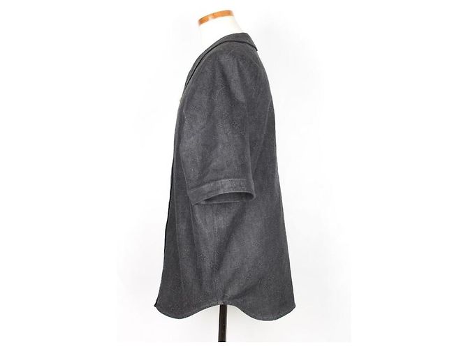 Camicia baseball in denim Louis Vuitton Blu - vista 4