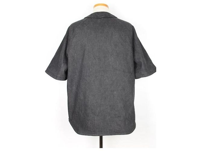 Camicia baseball in denim Louis Vuitton Blu - vista 5