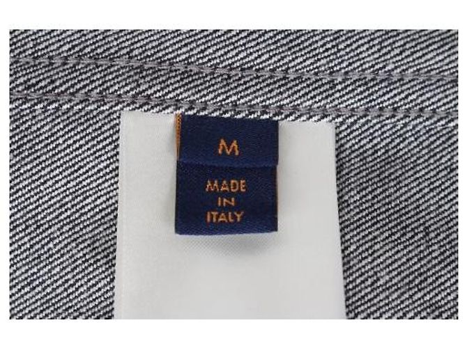 Camicia baseball in denim Louis Vuitton Blu - vista 9
